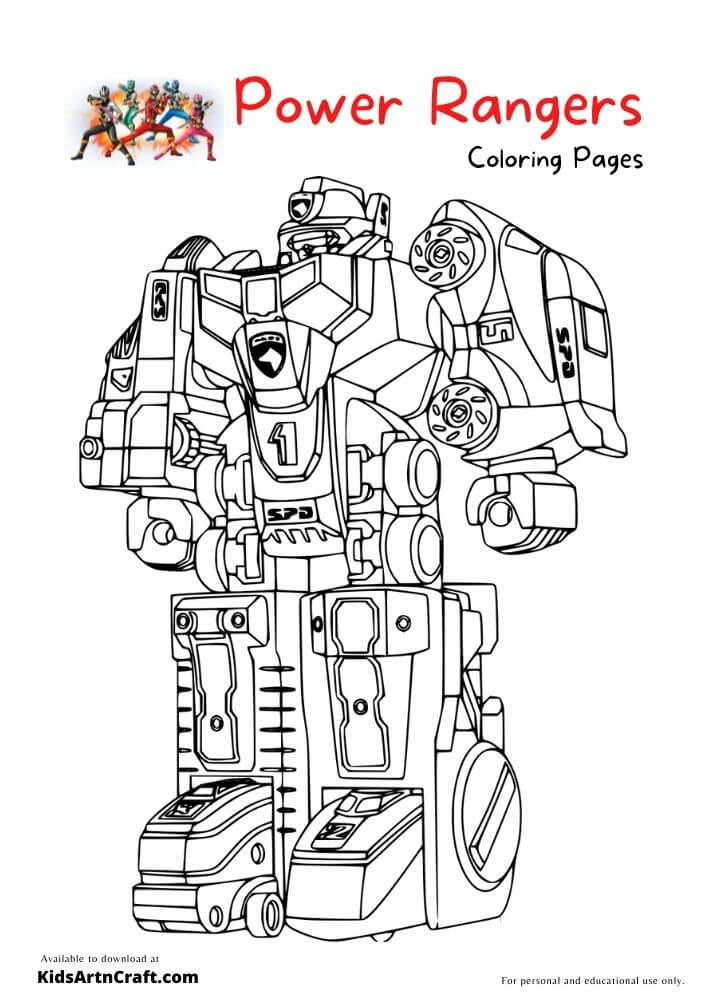 Power Rangers Drawing For Kids