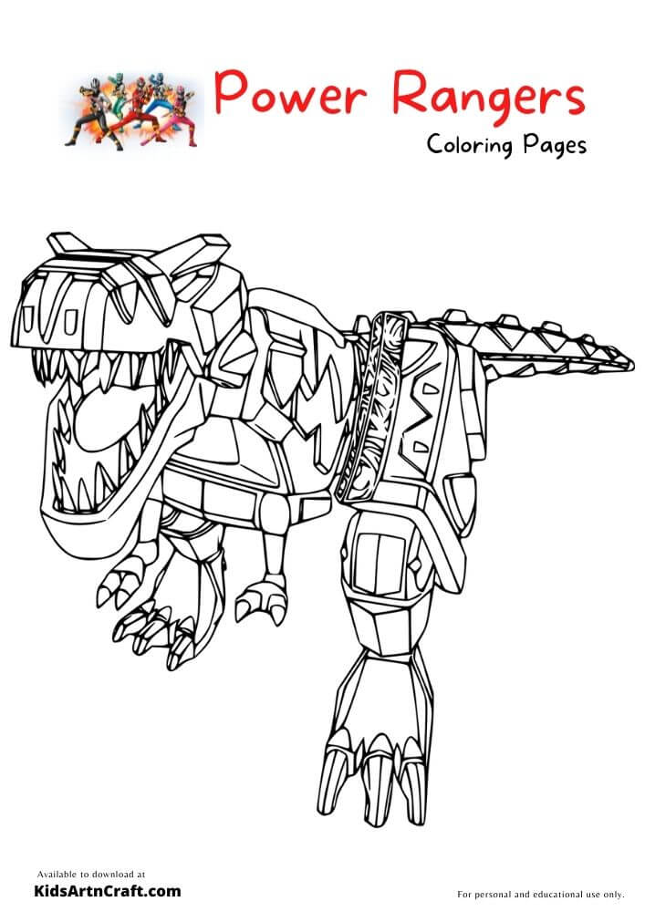 Power Rangers Drawing For Kids