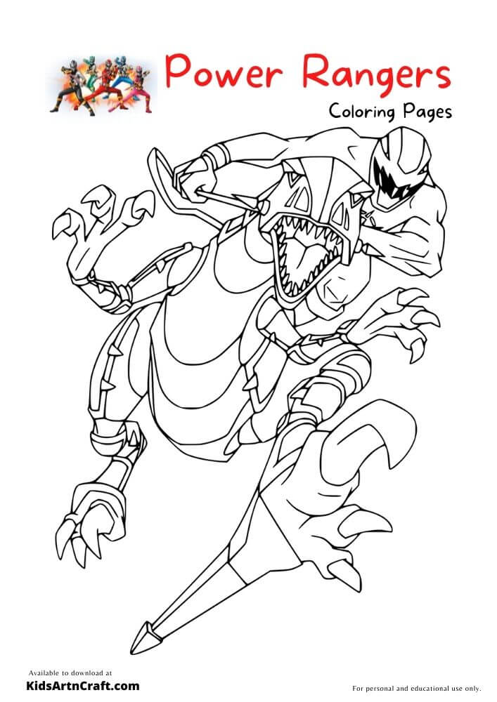 Power Rangers Drawing For Kids