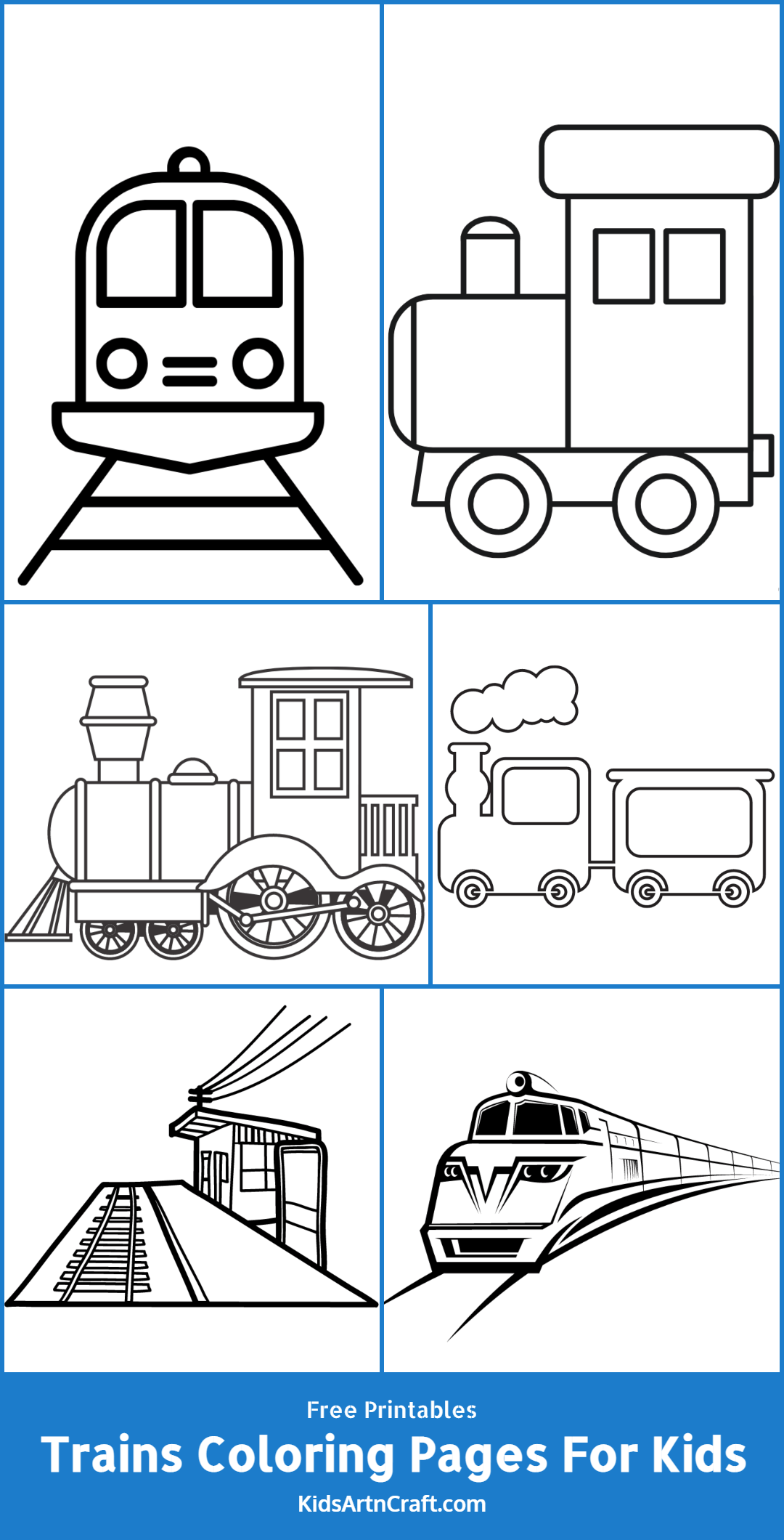 Trains Coloring Pages For Kids – Free Printables
