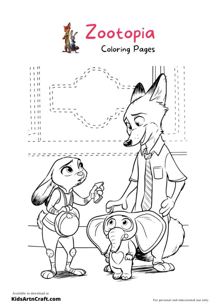 Zootopia Coloring Pages For Kids