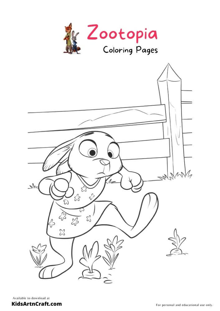 Zootopia Coloring Pages For Kids