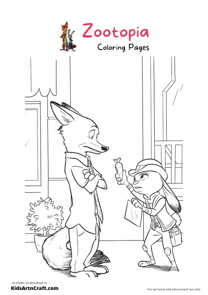 Zootopia Drawing For Kids