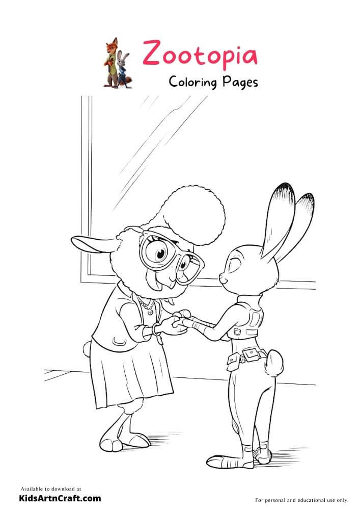 Zootopia Coloring Pages For Kids