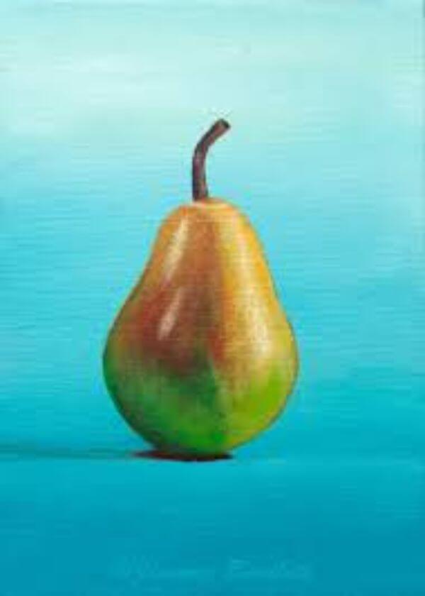 A Fruit Pear Painting Art for kids