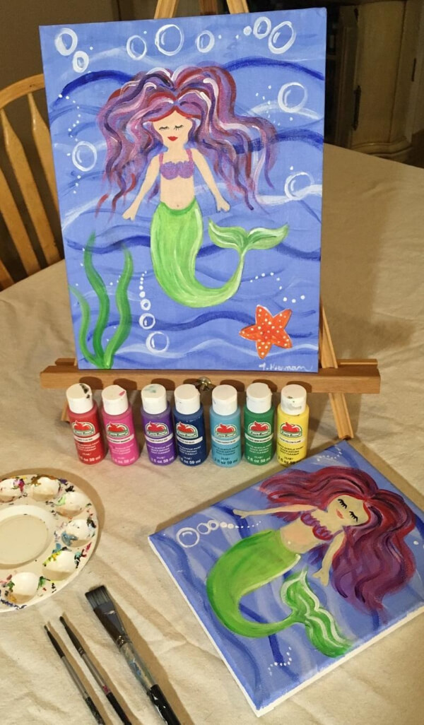 Acrylic Mermaid Painting Instruction
