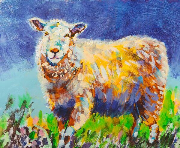 Acrylic Sheep Painting For Preschooler
