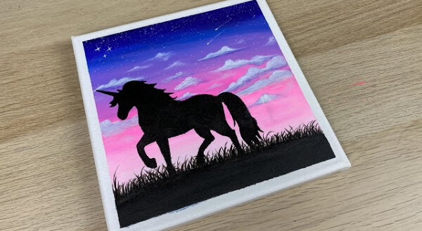 Acrylic  Unicorn Painting