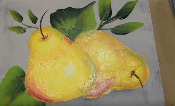 Acrylics Pear Painting Lesson