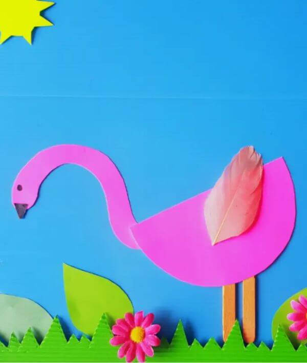 Adorable Flamingo Craft Template