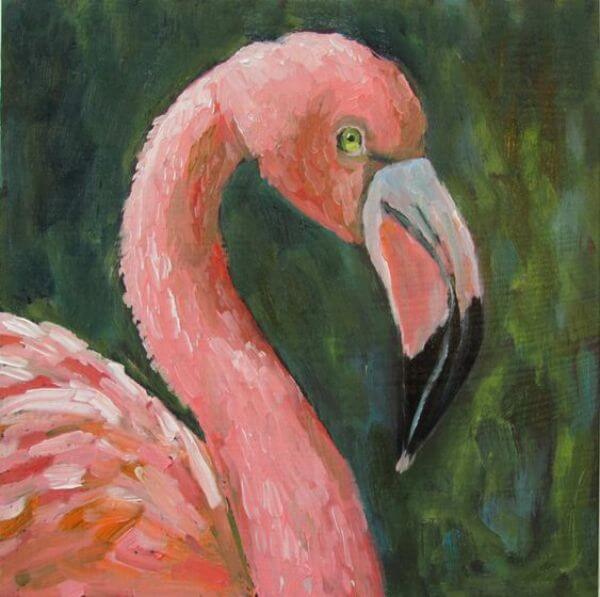 Aesthetic Flamingo Oil Painting Crafts For Kids