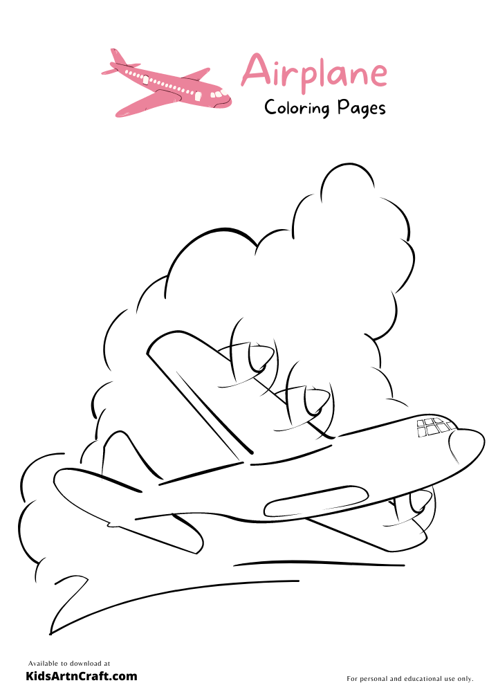 Airplane Coloring Pages For Kids – Free Printables