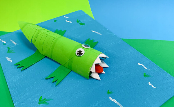 Alligator Craft With Cardboard Tube