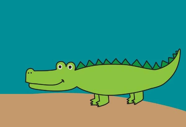 Alligator Drawing Tutorial For Kids