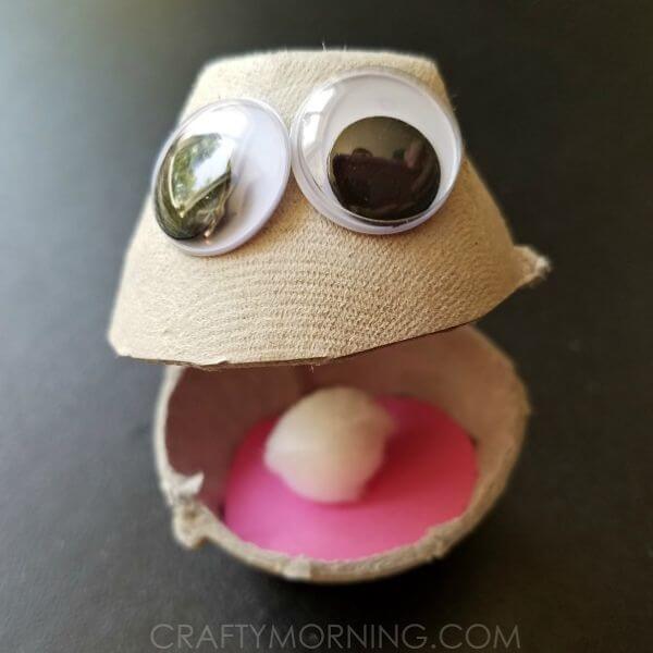 Amazing Oyster Craft From Egg Carton