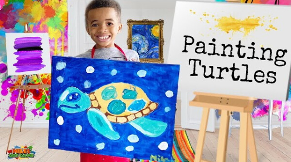 Amazing Turtle Painting For Kids