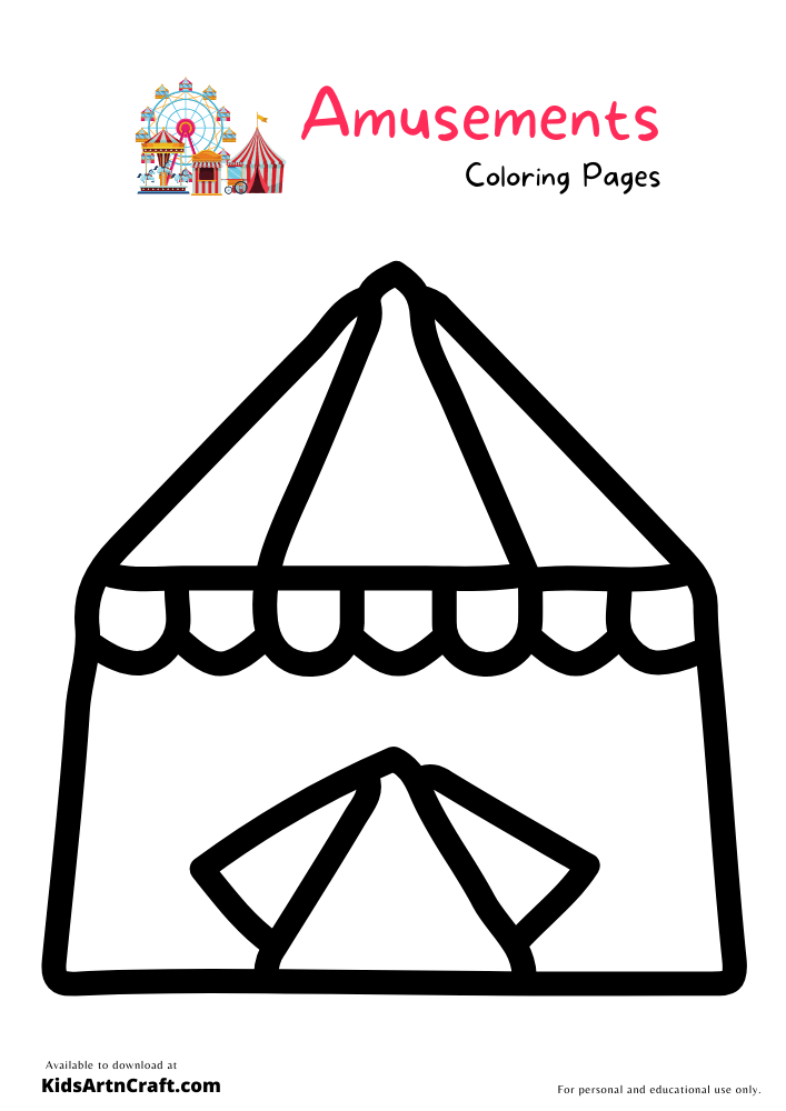 Amusements parks Coloring Pages For Kids – Free Printables