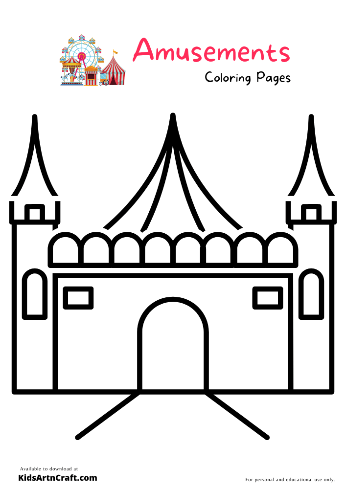 Amusements parks Coloring Pages For Kids – Free Printables