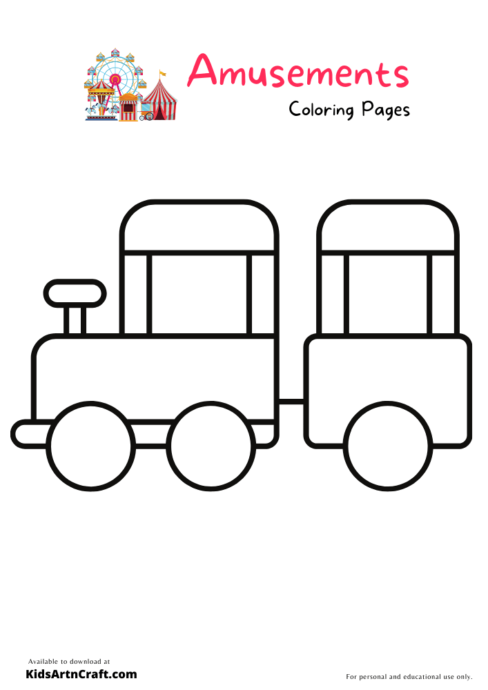 Amusements parks Coloring Pages For Kids – Free Printables