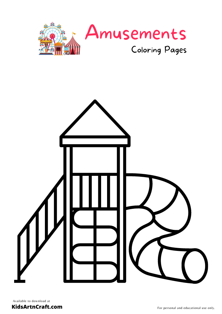 Amusements parks Coloring Pages For Kids – Free Printables