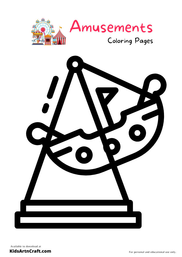 Amusements parks Coloring Pages For Kids – Free Printables