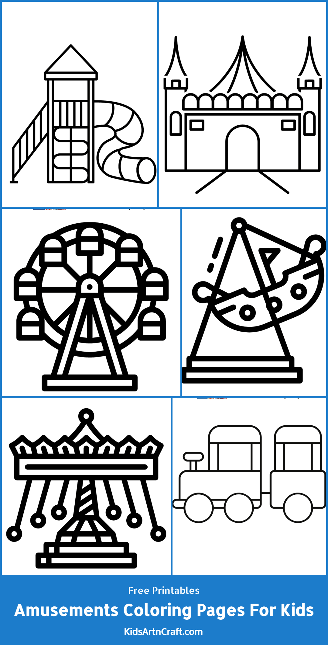 Amusements Parks Coloring Pages For Kids – Free Printables