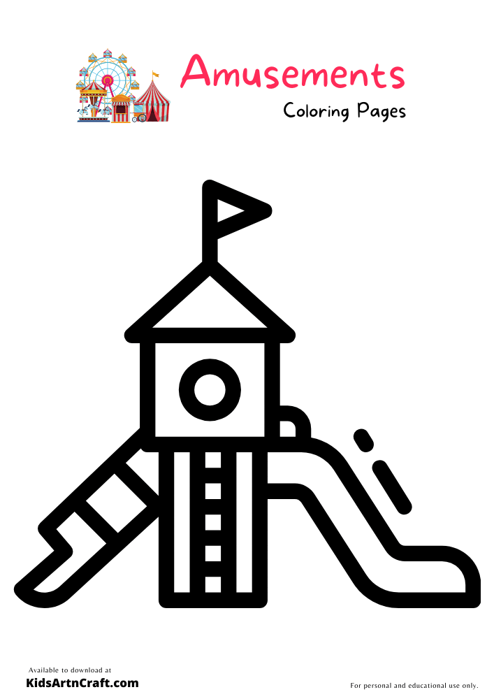 Amusements parks Coloring Pages For Kids – Free Printables