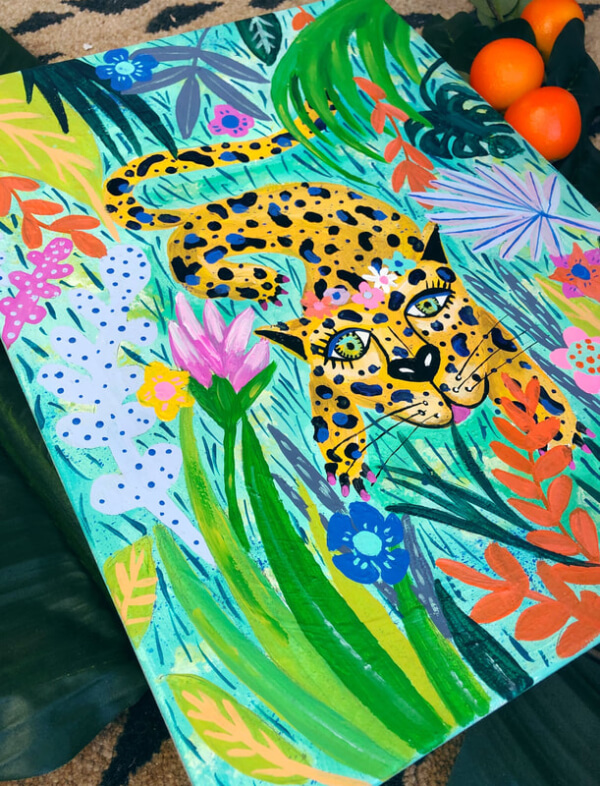 Cheetah Animal Painting Step By Step