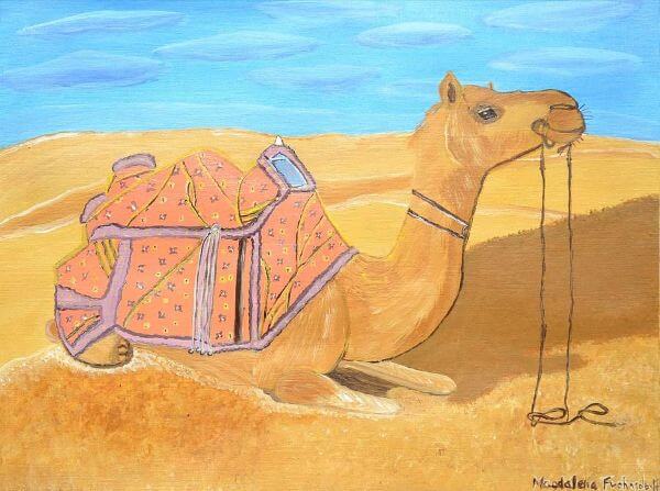 Arabian Camel Wall Art Painting For Kids