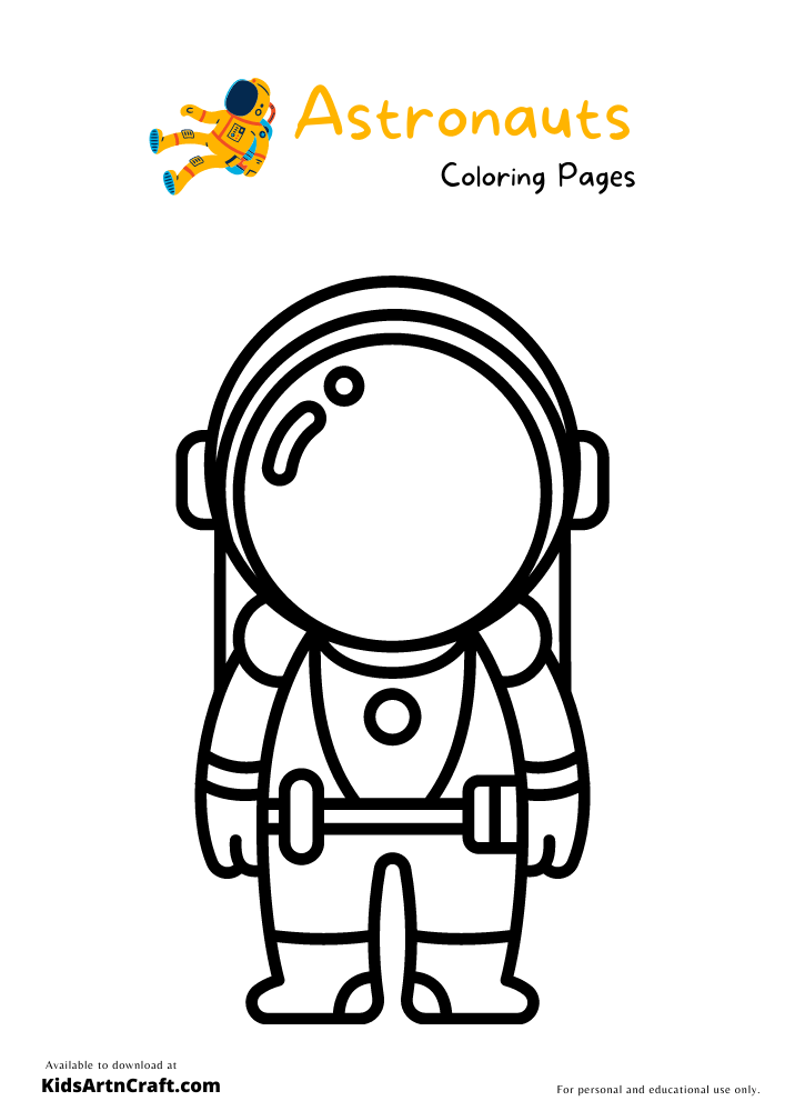Astronauts Coloring Pages For Kids – Free Printables