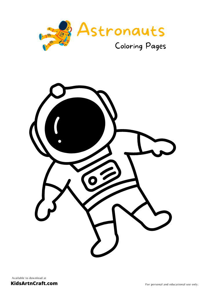 Astronauts Coloring Pages For Kids – Free Printables