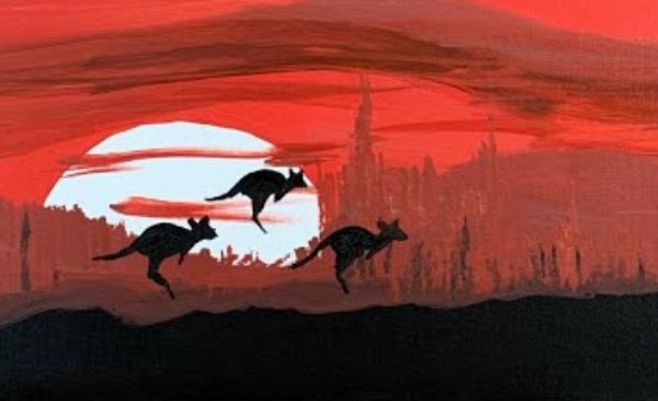 Australian Kangaroo Step By Step Painting For Kids