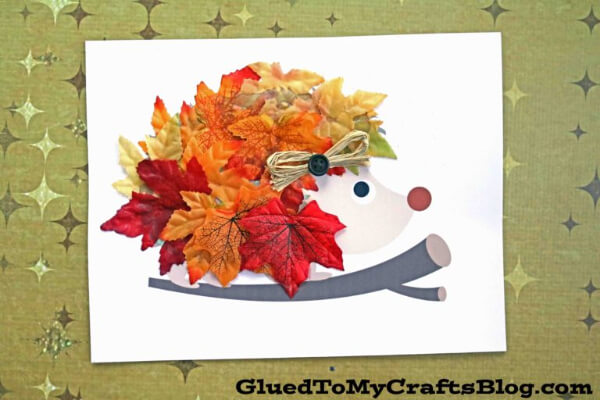 Hedgehog Crafts & Activities for Kids Hedgehog Craft With Autumn Leaves For Kids