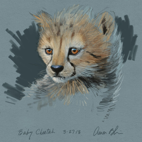 Baby Cheetah Art Painting For Kids