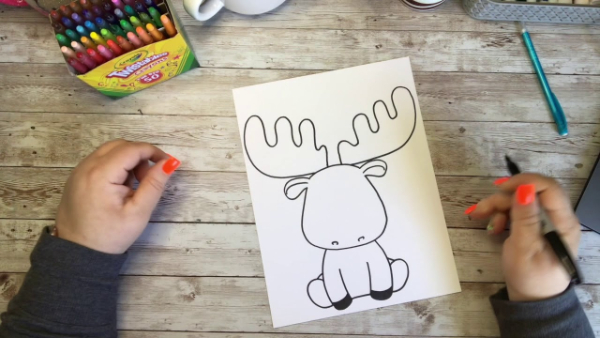 How To Draw A Baby Moose