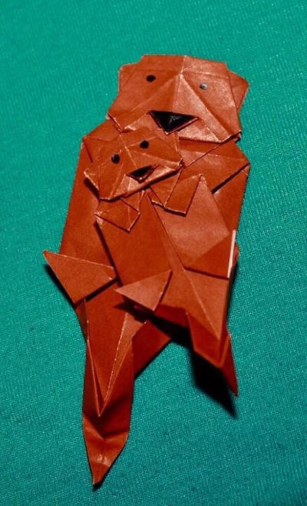 Baby Sea Otter Origami Craft