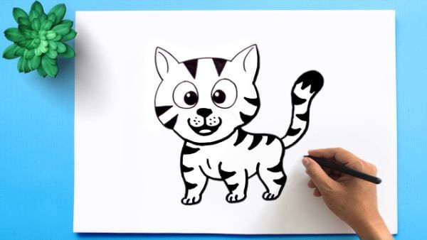 Easy Tiger Drawing Tutorial For Beginners