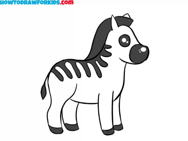 Zebra Drawing & Sketches For Kids Baby Zebra Drawing For Kids