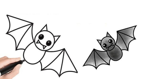 Bat Drawing Tutorial Sketches Step By Step For kIds