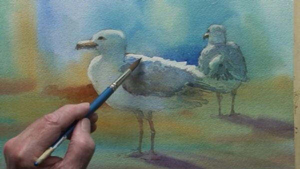 Beautiful Gull Painting Tutorial For Kids