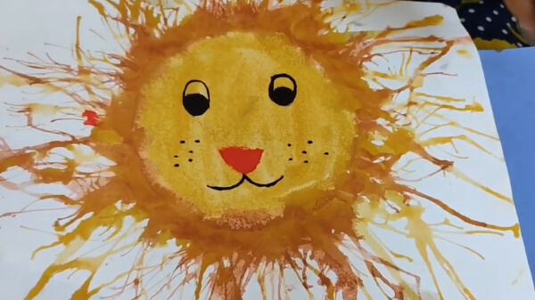 Lion Paintings For Kids Blowing Painitng Art For Kids 