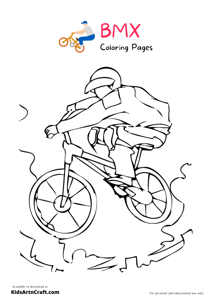 BMX Coloring Pages For Kids – Free Printables