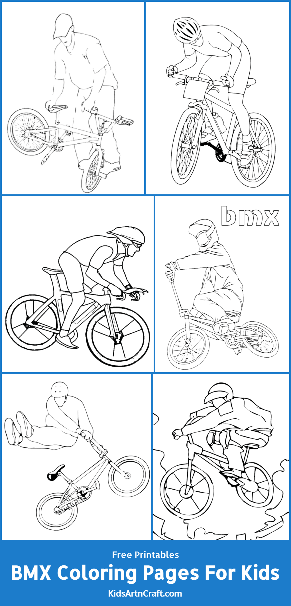 BMX Coloring Pages For Kids – Free Printables