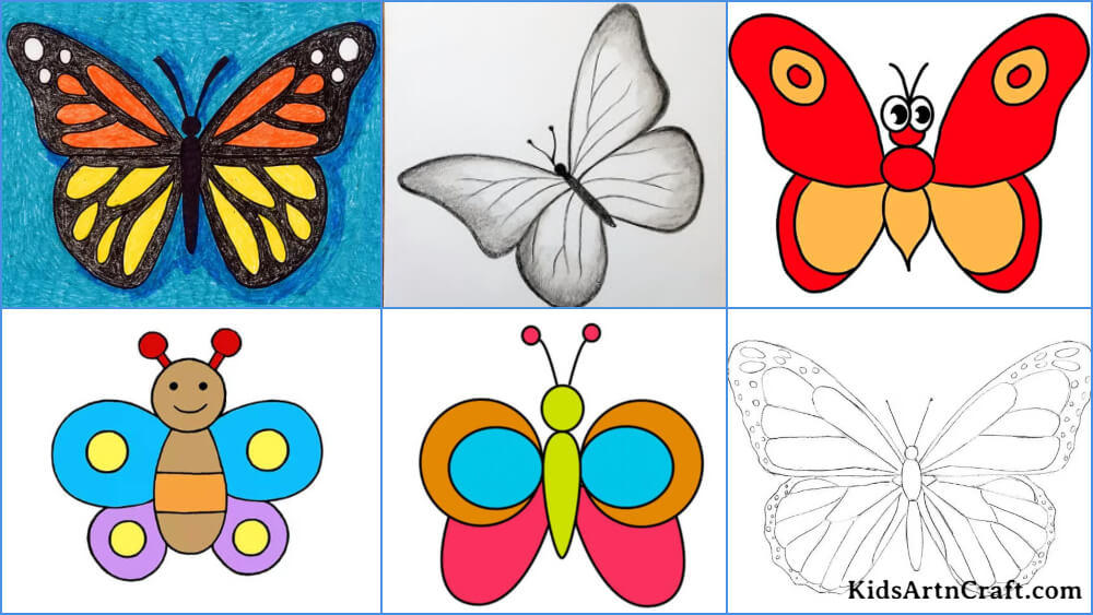 How to Draw a Simple Monarch Butterfly for Kids-omiya.com.vn