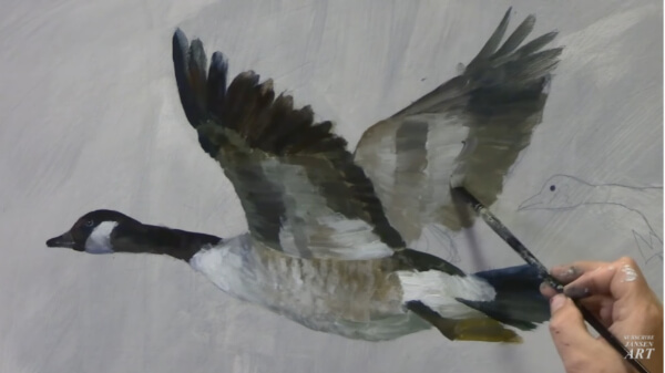 Canadian Goose Acrylic Painting