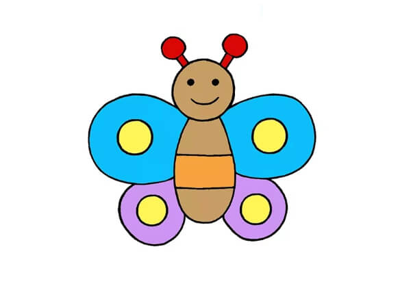 Cartoon Butterfly Drawing For Kids