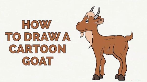 Cartoon Goat Drawing For Kids