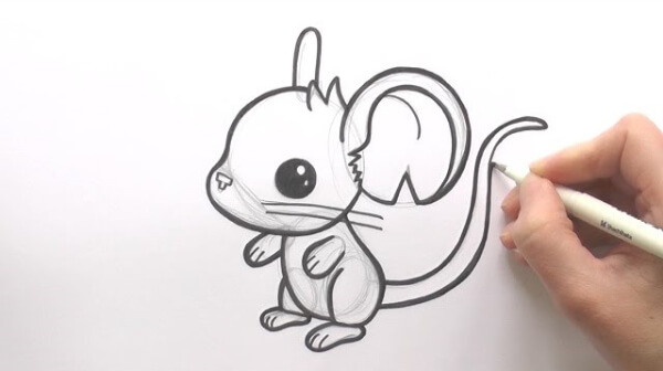 Cartoon Mouse Drawing For Kids