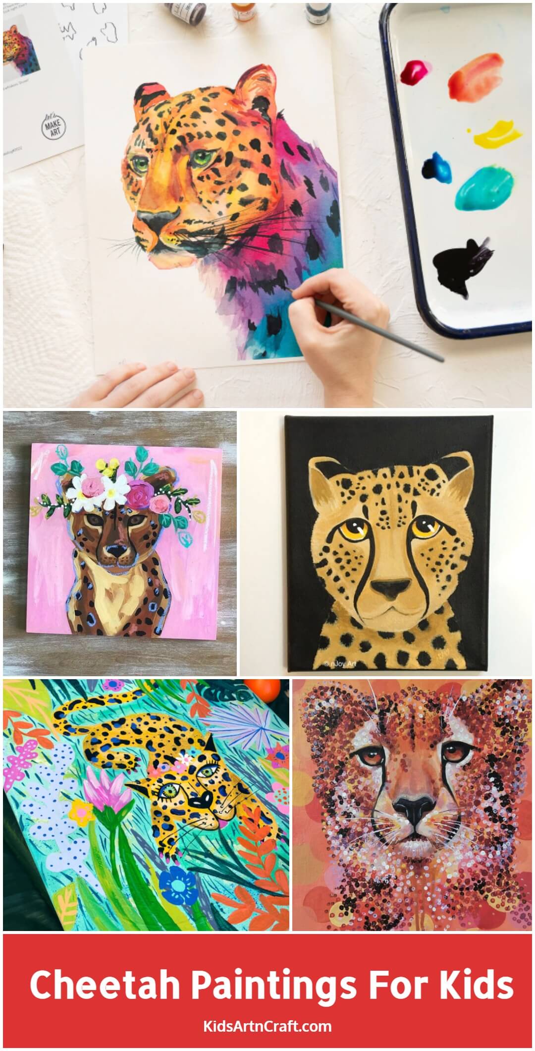 Cheetah Paintings for Kids