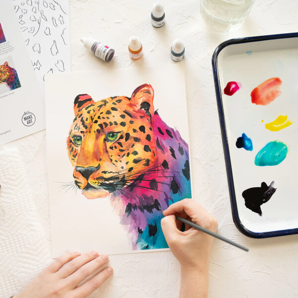 Cheetah Painting With Watercolor